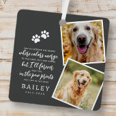 ペットモダンメモリシンプルーのシックな詩の写真 メタルオーナメント