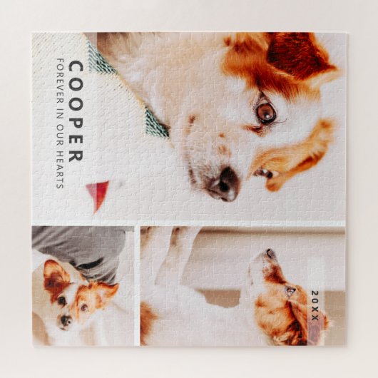 ペットモダンメモリシンプルー写真集 ジグソーパズル (横)