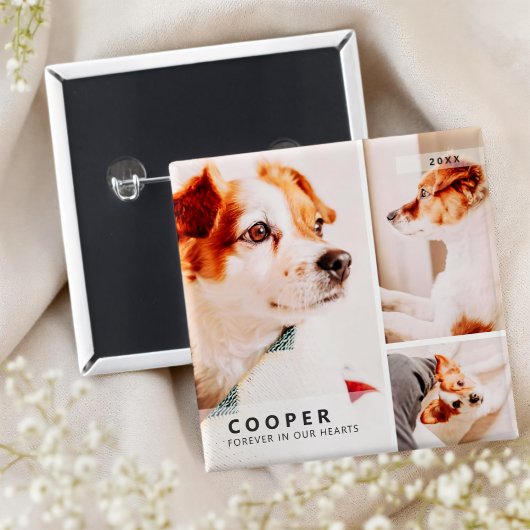 ペットモダンメモリシンプルー写真集 缶バッジ