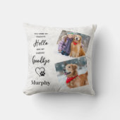 ペットモダンロストギフトパーソナライズされた- Dogメモリアル クッション (正面)