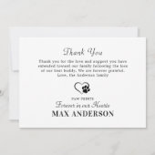 ペットモダンロスパーソナライズされた写真犬メモリアル サンキューカード (裏面)