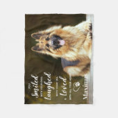 ペットモダンロスパーソナライズされた写真犬メモリアル フリースブランケット (正面)