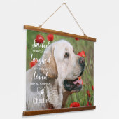 ペットモダンロスパーソナライズされた写真犬メモリアル 吊り下げ型タペストリー (傾斜あり)