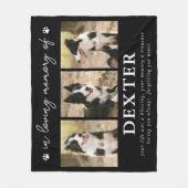 ペットモダンロス記念写真 フリースブランケット (正面)