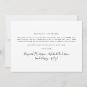 ペットモダン写真婚約告知 案内状 (裏面)