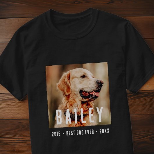ペットモダン最高の犬のカスタム写真 Tシャツ