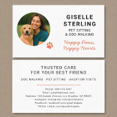 ペットモダン着席フォトポープリントミニマリスト 名刺