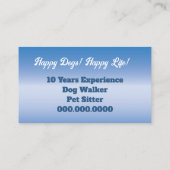 ペットモダン着座ドッグウォーカープロフェッショナルサービス 名刺 (裏面)
