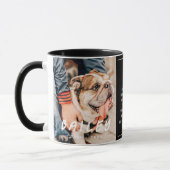 ペットモダン記念グランジ詩の写真 マグカップ (左)