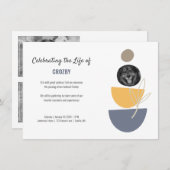 ペットモダン記念写真お祝いの生活 案内状 (正面/裏面)