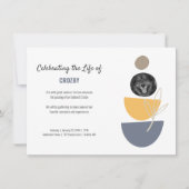 ペットモダン記念写真お祝いの生活 案内状 (正面)