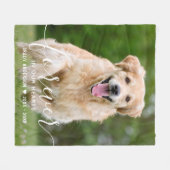 ペットモダン記念写真悔やみや弔慰ペットの損失 フリースブランケット (正面(横))