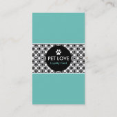 ペットモデルのストライブ柄のスタンプカード ロイヤリティカード (裏面)