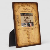 ペットユニークメモリアルギフトプラーク、写真、メッセージ フォトプラーク (側面)
