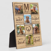 ペットユニークメモリアルドッグ写真コラージュ フォトプラーク (側面)