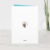 ペットヨークシャーテリア犬ユーモアからハッピーファーザーズ シーズンカード (裏面)