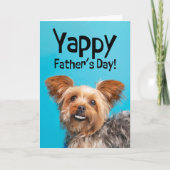 ペットヨークシャーテリア犬ユーモアからハッピーファーザーズ シーズンカード (正面)