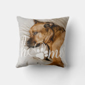 ペットライフホーム | Paw印刷ハートスクリプト引用文写真 クッション (裏面)