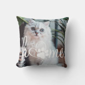 ペットライフホーム | Paw印刷ハートスクリプト引用文写真 クッション (正面)