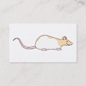 ペットラット。 子鹿および白いフード付きの雑色 名刺 (裏面)