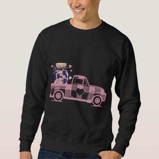 ペットラバーギフトアイディアバレンタインズデイキャットジャールレッドtr スウェットシャツ (正面)