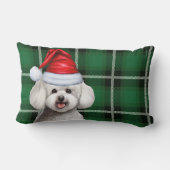 ペットラバークリスマスビコンフリースドッググリーンプレイド ランバークッション (裏面)
