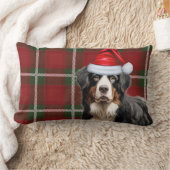 ペットラバークリスマスベルネーズマウンテンドッグプレイド ランバークッション (ブランケット)