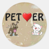 ペットラバーステッカー ラウンドシール (正面)