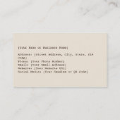 ペットラバーズコージーポートレート 名刺 (裏面)