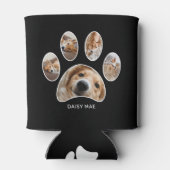 ペットラバーズポープリント名写真コラージブラック 缶クーラー (裏面)