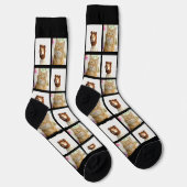 ペットラバードッグキャット2枚コラージュカスタムブラック ソックス (右)