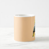 ペットラバーブリティッシュ・ショートヘア猫&コカトー鳥 コーヒーマグカップ (中央)