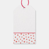 ペットラバーレッドポーズレッドギフトラップおもしろい ギフトタグ (裏面)