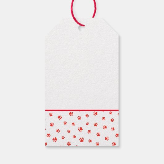ペットラバーレッドポーズレッドギフトラップおもしろい ギフトタグ (裏面)