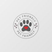 ペットラフレンドリーベル(ハート足付き) ウィンドウサイン (シート)