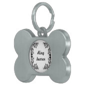 ペットラベル骨フローラリング受け ペットネームタグ (正面右)