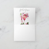 ペットルとプロセッコのフラワー ブライダルシャワー サンキューカード (内部)