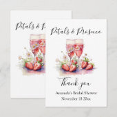 ペットルズ＆プロセッコ スターベリー フラワーブライダルシャワー サンキューカード (正面/裏面)