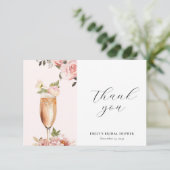 ペットルズ＆プロセッコ フローラル ブライダルシャワー サンキューカード (スタンド正面)