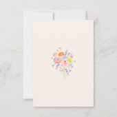 ペットルーズ＆プロセッコ フローラル ブライダル シャワー サンキューカード (裏面)