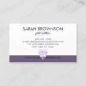 ペットロゴドッグキャットハート紫 名刺 (裏面)