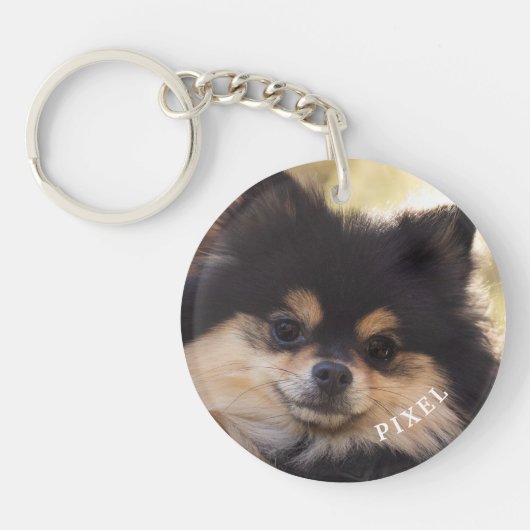 ペットロスカスタム悔やみや弔慰写真ギフトレインボーブリッジ キーホルダー (正面)