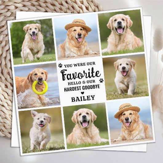 ペットロスカスタム8写真犬記念悔やみや弔慰 サンキューカード