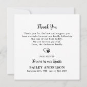 ペットロスカスタム8写真犬記念悔やみや弔慰 サンキューカード (裏面)