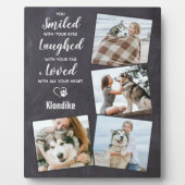 ペットロスギフト - ラスティックスレートメモリアル犬の追悼 フォトプラーク (正面)