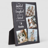 ペットロスギフト - ラスティックスレートメモリアル犬の追悼 フォトプラーク (側面)