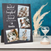 ペットロスギフト - ラスティックスレートメモリアル犬の追悼 フォトプラーク (側面)