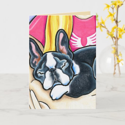 ペットロスドッグことわざがグループから貢ぎ物を カード (黄色い花)