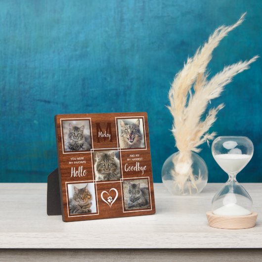 ペットロスパーソナライズされたキャットユニークメモリアル フォトプラーク (インサイチュ)