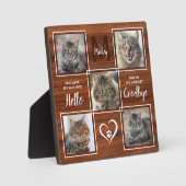 ペットロスパーソナライズされたキャットユニークメモリアル フォトプラーク (正面)